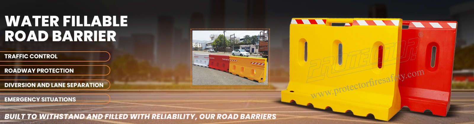 WATER FILLABLE ROAD BARRIER